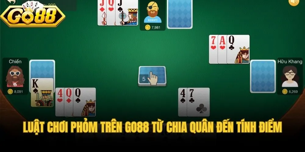 Nền tảng luật chơi game bài phỏm go88 online chi tiết