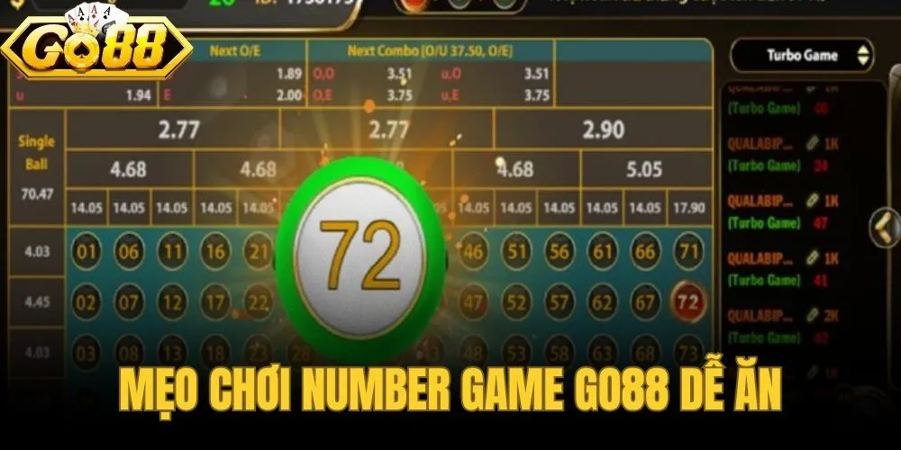 mẹo chơi number game go88 dễ ăn